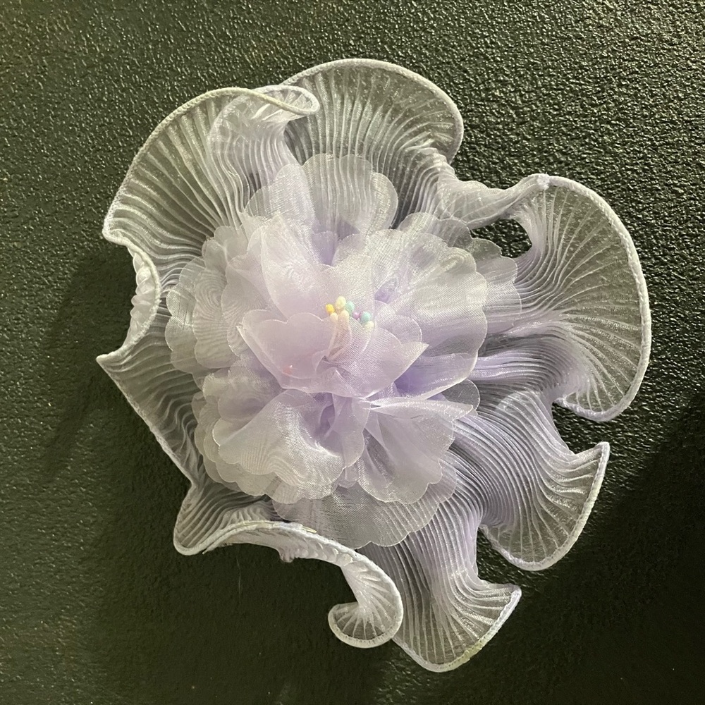 Vintage 90s Big Silky Hair Bow Barrette Clip Ribbon Goodys Oversized